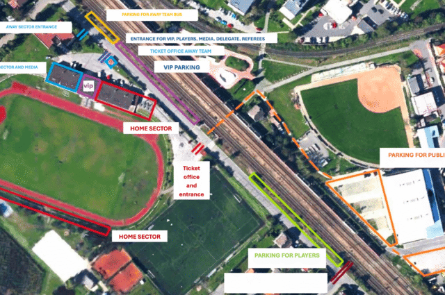 Lageplan Sport Centre Radotin