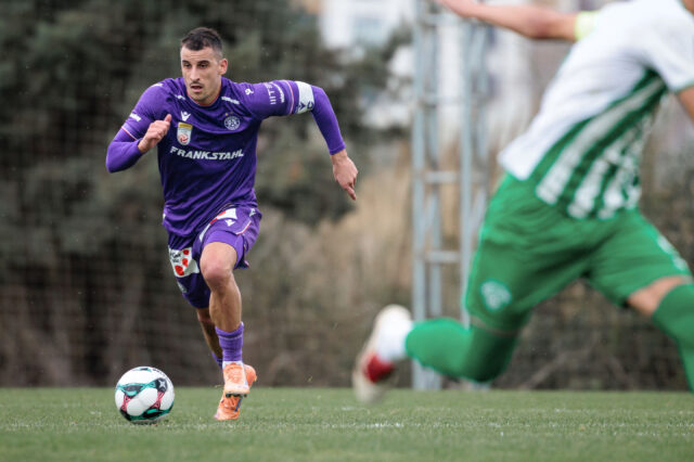 Manfred Fischer im Testspiel gegen KF Dukagjini