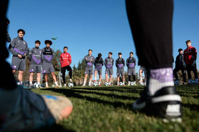 Die Veilchen vor der ersten Einheit im Trainingslager