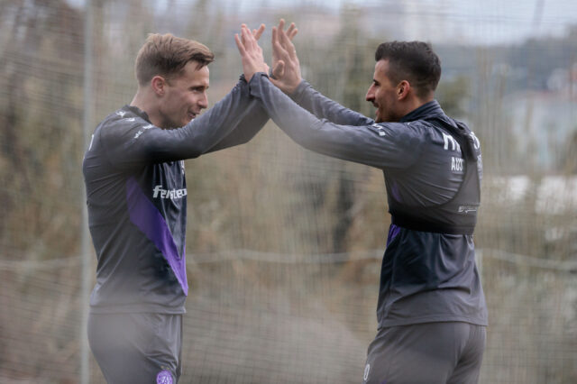Johannes Eggestein und Manfred Fischer im Trainingslager