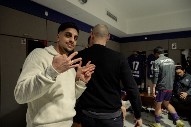 Manprit Sarkaria in der Kabine