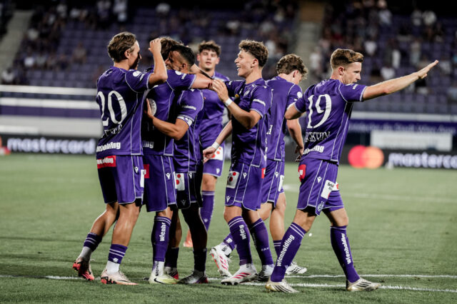Jubel von Austria Wien im Heimspiel gegen FK Liepāja