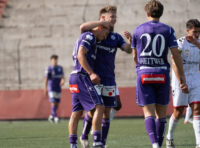 Jubelfoto beim Testspiel gegen die Admira