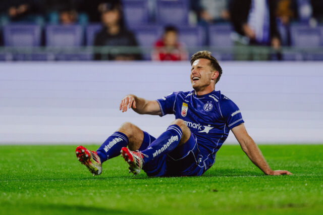 Johannes Eggestein ärgert sich im Spiel gegen Sturm Graz