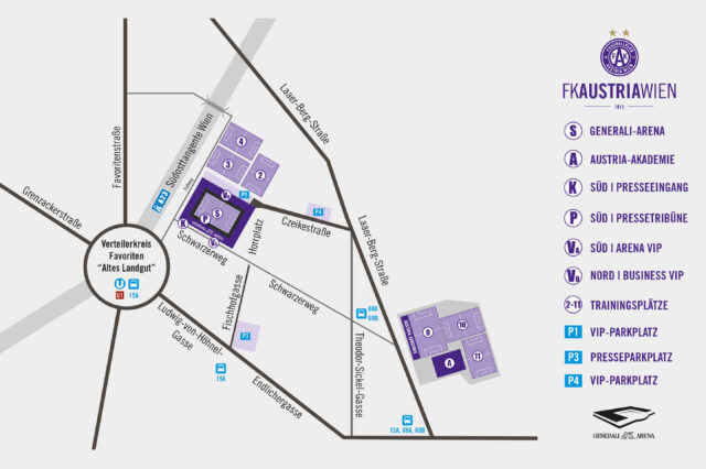 Lageplan Generali Arena 2024