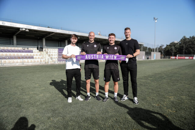 Trainerteam U16 mit Akademieleiter Manuel Takacs und administrativem Leiter Sebastian Hajek